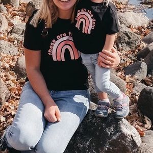 Rainbow Matching Mommy and Me T Shirts 2T